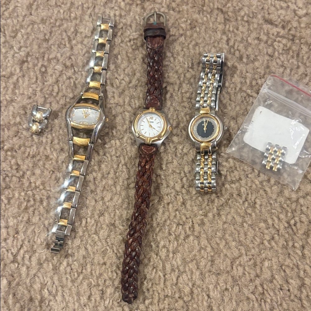 Guess Elegant Silver and Gold Watches and Ann Klein